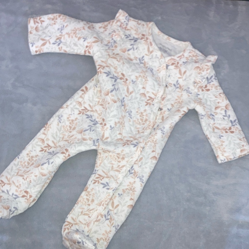 Shabby Chic 6-9 month Floral Baby Onesie